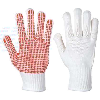 Portwest  handschoen Polka Dot  wit rood 