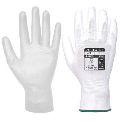 Portwest PU palm handschoen wit maat XS