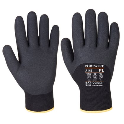 Portwest Artic winterhandschoen nitrilschuim zwart maat 9