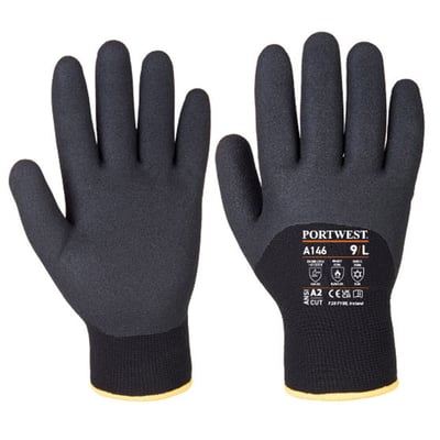 Portwest Artic winterhandschoen nitrilschuim zwart maat 9