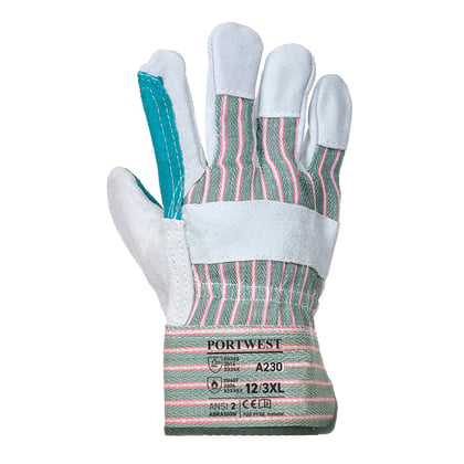 Portwest dubbele palm Rigger handschoen grijs  maat XL