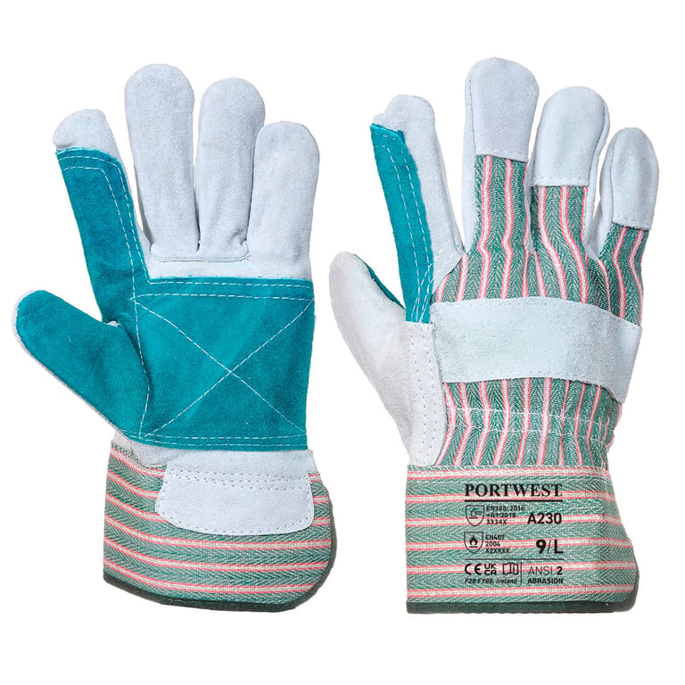 Portwest dubbele palm Rigger handschoen grijs
