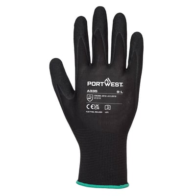 Portwest Dermi-grip nitril handschoen zwart maat XS