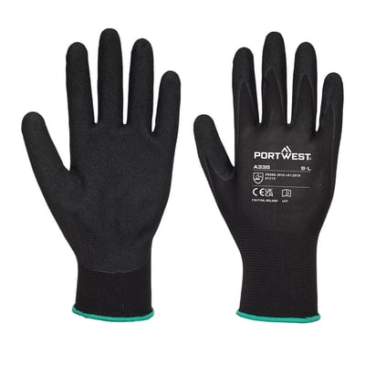Portwest Dermi-grip nitril handschoen zwart maat XS
