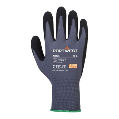 Portwest handschoen DermiFlex Plus grijs/zwart maat S