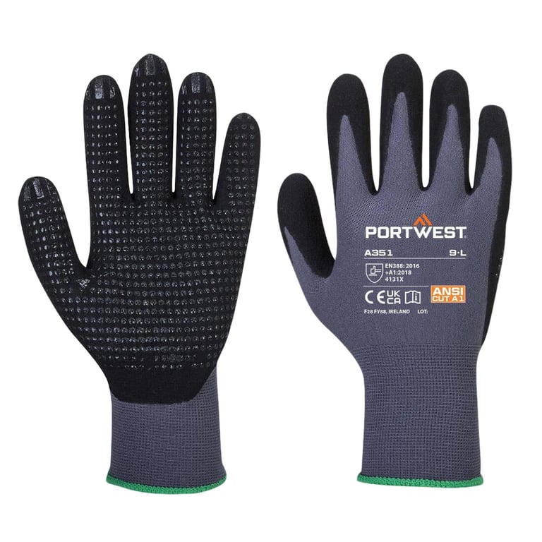 Portwest handschoen DermiFlex Plus grijs/zwart