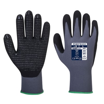 Portwest handschoen DermiFlex Plus  grijs/zwart maat S