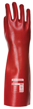 Portwest PVC werkhandschoen 45cm rood 