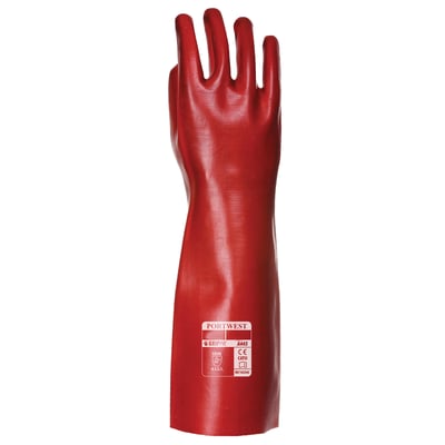 Portwest PVC werkhandschoen 45cm rood 