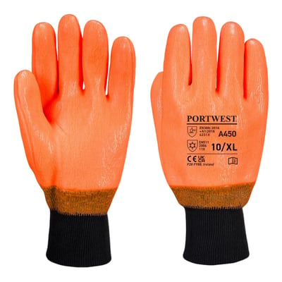 Portwest weerbestendige Hi-Vis handschoen PVC oranje maat xl