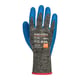 Portwest snijbestendige Aramide latex handschoen zwart/blauw maat S