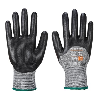 Portwest A621 snijbestendige handschoenen zwart maat S