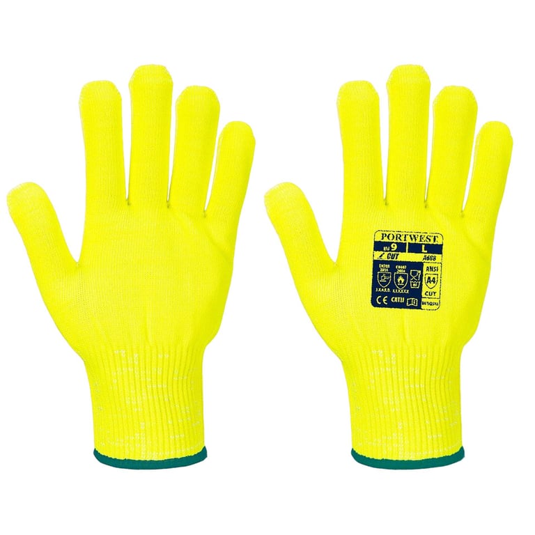 Portwest A688 snijbestendige handschoenen geel