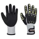 Portwest anti impact snijbestendige handschoenen gevoerd grijs/zwart maat S 