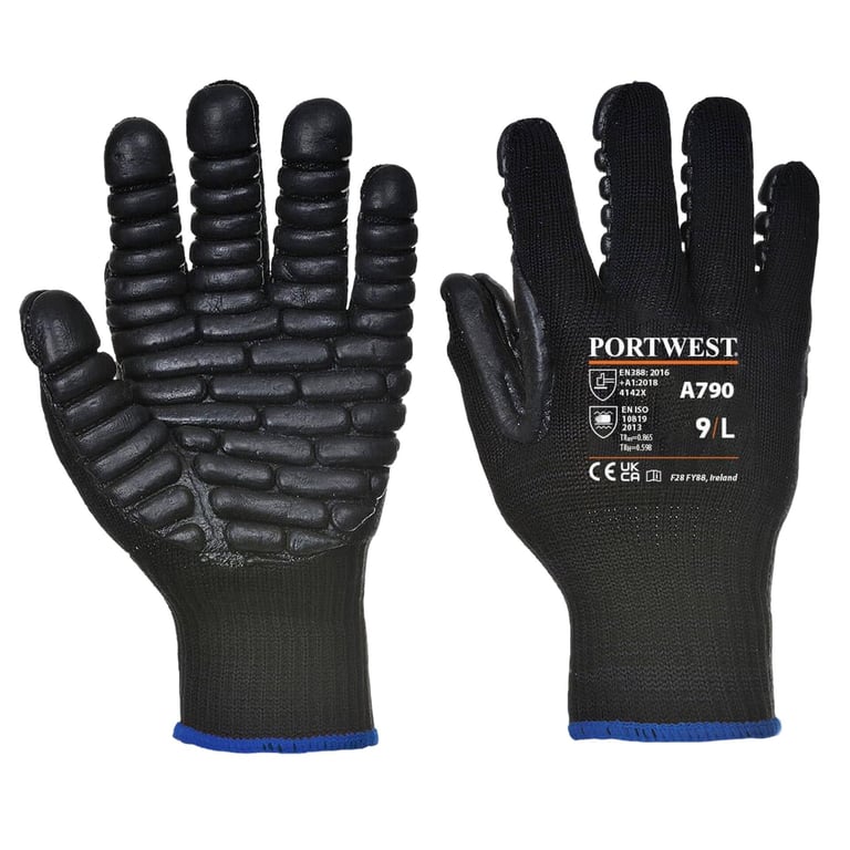 Portwest handschoen antivibratie zwart