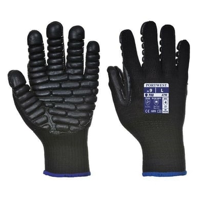 Portwest handschoen antivibratie zwart maat M