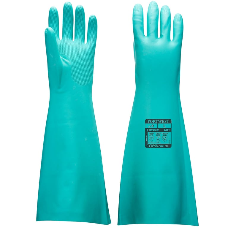 Portwest verlengde lengte nitrile handschoen %1