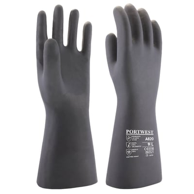 Portwest Chemische handschoen neopreen zwart maat S