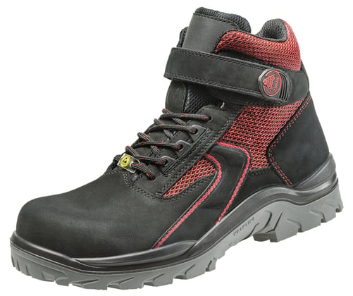 Bata Enduro ACT143 S1 ESD veiligheidsschoen hoog rood zwart