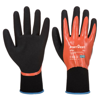 Portwest handschoen Dermi Pro oranje/zwart maat S 