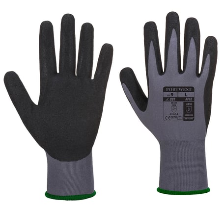 Portwest dermiflex aqua grip handschoen grijs zwart maat S