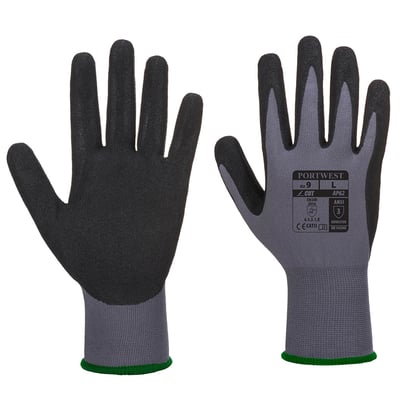 Portwest dermiflex aqua grip handschoen grijs zwart maat S