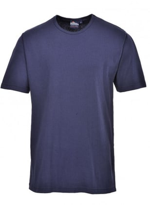 Portwest thermisch t-shirt korte mouw marine maat XS polyester/katoen