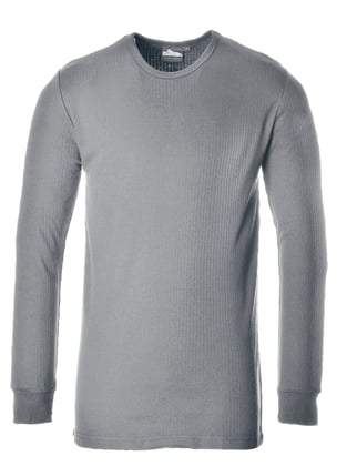 Portwest thermisch t-shirt lange mouw 50% polyester 50% katoen grijs maat S