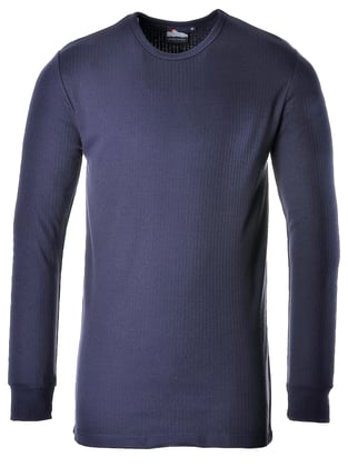 Portwest thermisch t-shirt lange mouw 50% polyester 50% katoen marineblauw maat XS