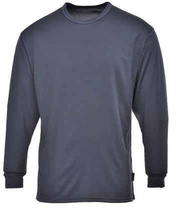 Portwest thermisch t-shirt met lange mouw 100% polyester antraciet maat S