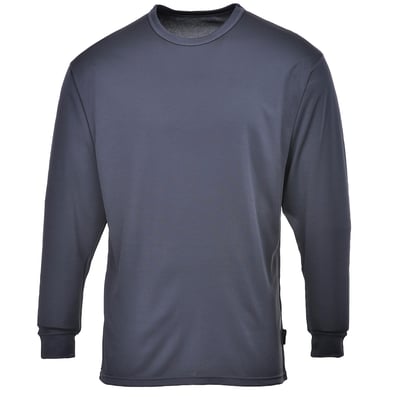 Portwest thermisch t-shirt met lange mouw 100% polyester antraciet maat S