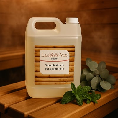 La Belle Vie stoombadmelk eucalyptus mint 5ltr 