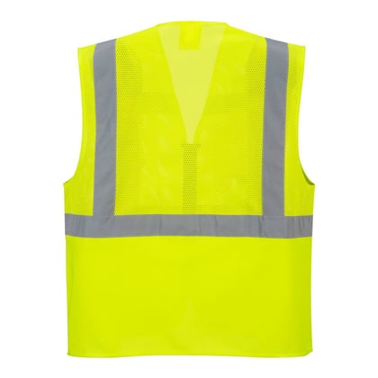 Portwest Madrid Hi-Vis half mesh executive vest geel maat 3XL 