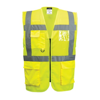 Portwest Madrid Hi-Vis half mesh executive vest geel maat 3XL 