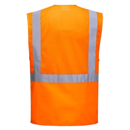 Portwest Madrid Hi-Vis half mesh executive vest oranje maat S 