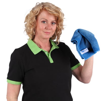 CaluClean Premium microvezeldoek 40x40cm blauw 