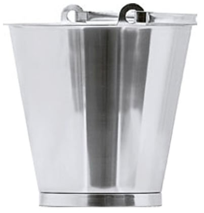 Detecteerbare emmer RVS met versterkte bodem 10ltr