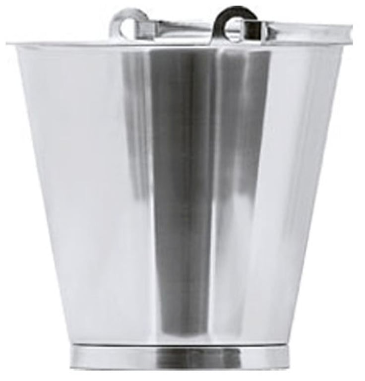Detecteerbare emmer RVS met versterkte bodem 10ltr