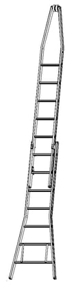 Dirks aluminium puntladder gecoat 2x5 28 optrede