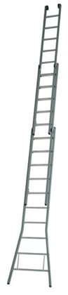 Dirks aluminium opsteekladder 2x16 spots ongecoat 