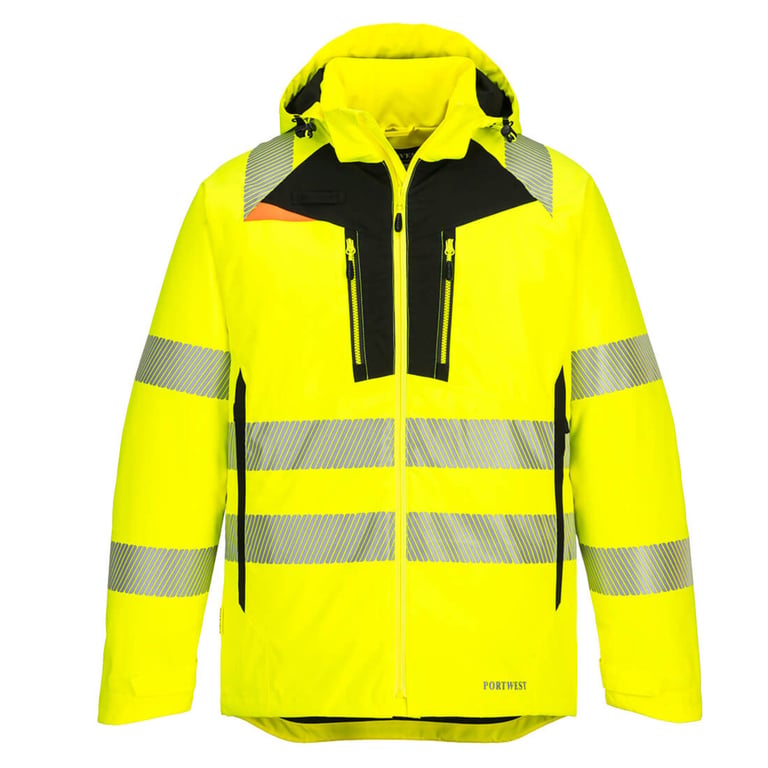 Portwest DX4 Hi-Vis winterjack geel/zwart