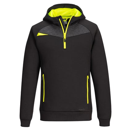 Portwest DX467 hoodie met kwart rits zwart maat S