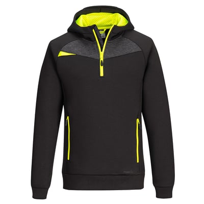 Portwest DX467 hoodie met kwart rits zwart maat S
