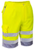 Portwest hi-vis korte werkbroek geel maat S