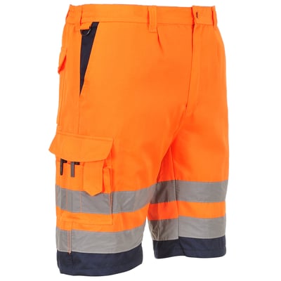 Portwest hi-vis korte werkbroek oranje maat S