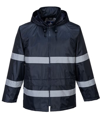 Portwest Iona regenjack met reflecterende strepen marine maat 2XL