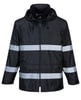 Portwest Iona regenjack met reflecterende strepen zwart maat S