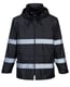 Portwest Iona regenjack met reflecterende strepen zwart maat S