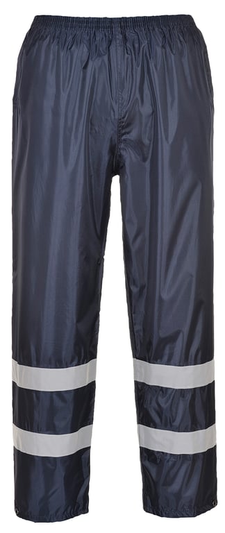 Portwest Iona regenbroek met reflecterende strepen marine