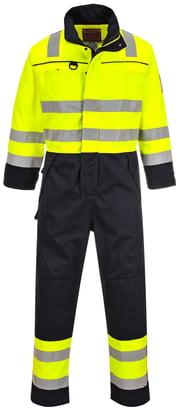 Portwest Bizflame multi-norm overall Hi-vis vlamvertragend geel blauw maat S